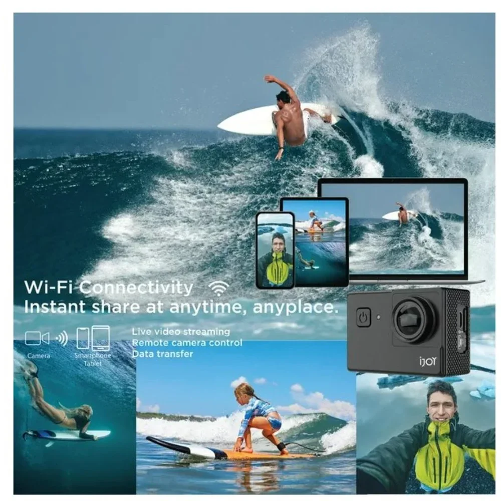 NWT IJoy Visionne 4K Waterproof Action Camera with Accessories